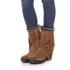 Sam Edelman Tilden Suede & Fuax Fur boots sz7.5
